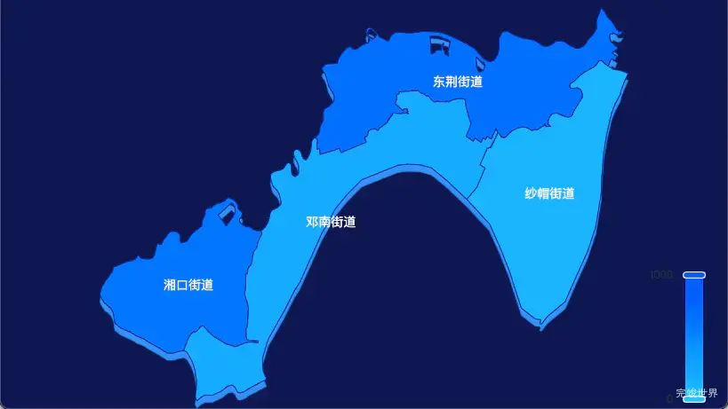 echarts 武汉市汉南区geoJson地图 visualMap控制地图颜色